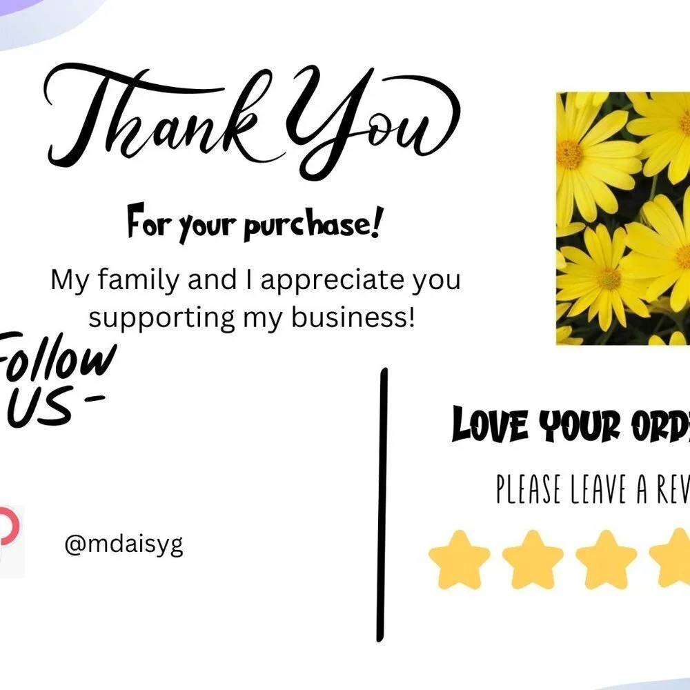 CUSTOM Made Thank You Cards 500 Count